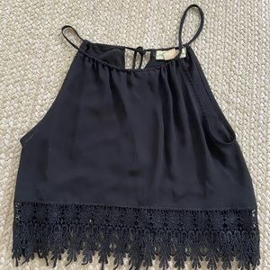 Urban Outfitters Black Lace Tank